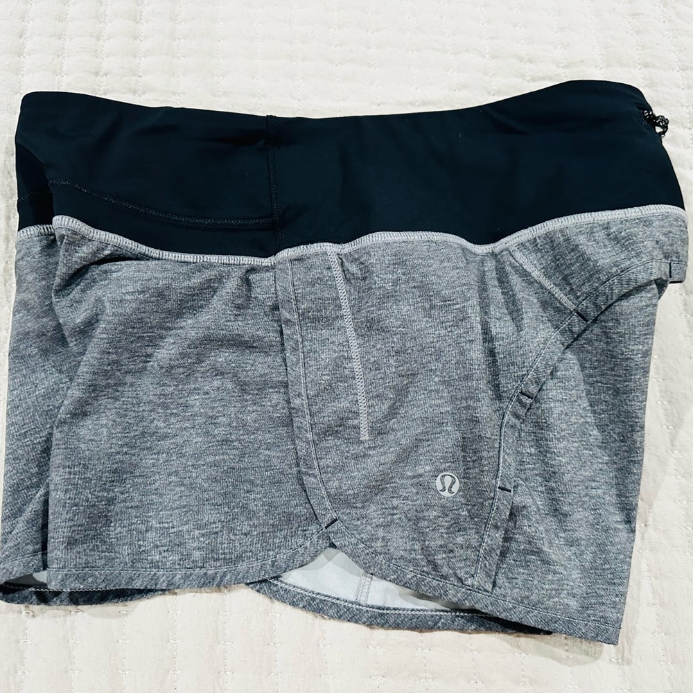 Lululemon Gray and Black Athletic Shorts